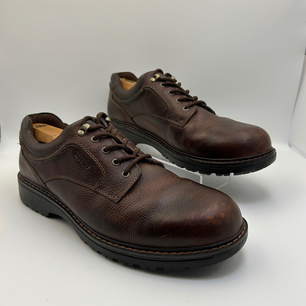 RJ Colt Becker Oxford Mens 13M Brown Leather Lug Sole Rugged Gorpcore Shoes